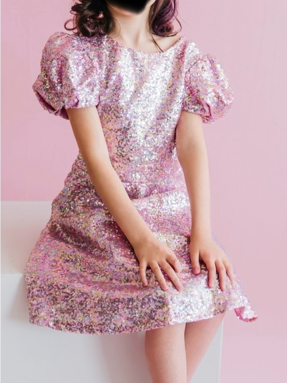 Girls' Pink Sequin Party Dress Ivy City Co